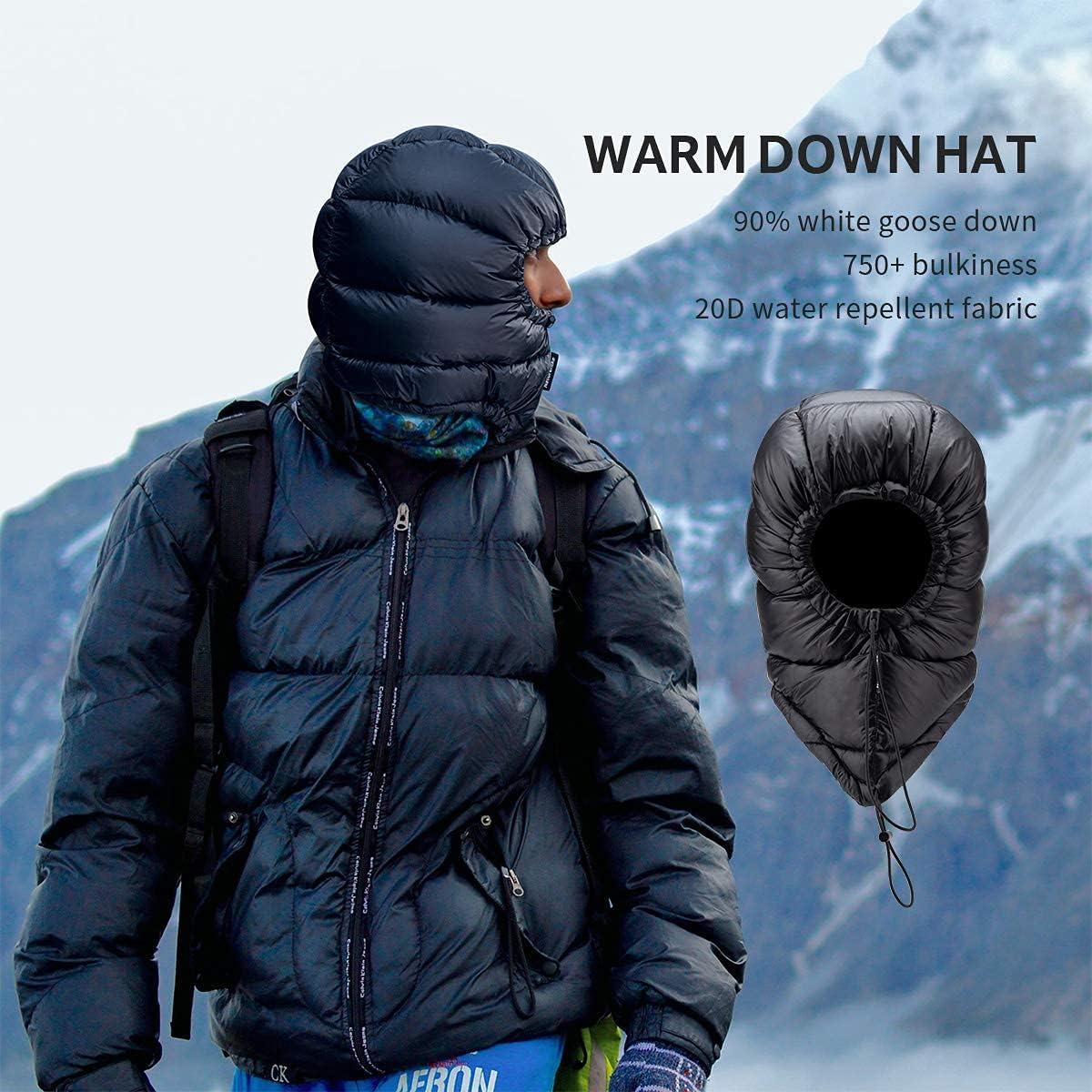 image:imageNaturehike Winter Down Hood Outdoor Windproof Down Cap Warm Goose Down Hat for Hiking Skiing Cycling Black