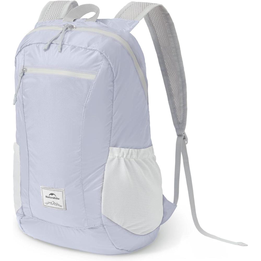 image:imageNaturehike 18L Lightweight Hiking Backpack Waterproof Camping Packable Backpack Ultralight for Travel Airplane Small Hiking Daypack for Adults BlackLavender