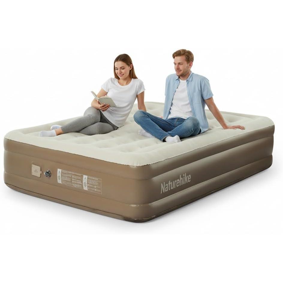 image:imageNaturehike Air Mattress Compact King with Built in Pump 15 Raise Blow Up Luxury Mattress 992 lbs Max Support Fast 2Mins Portable Colchone Inflable Mattress Cordless Air Bed for Home amp CampingQueen
