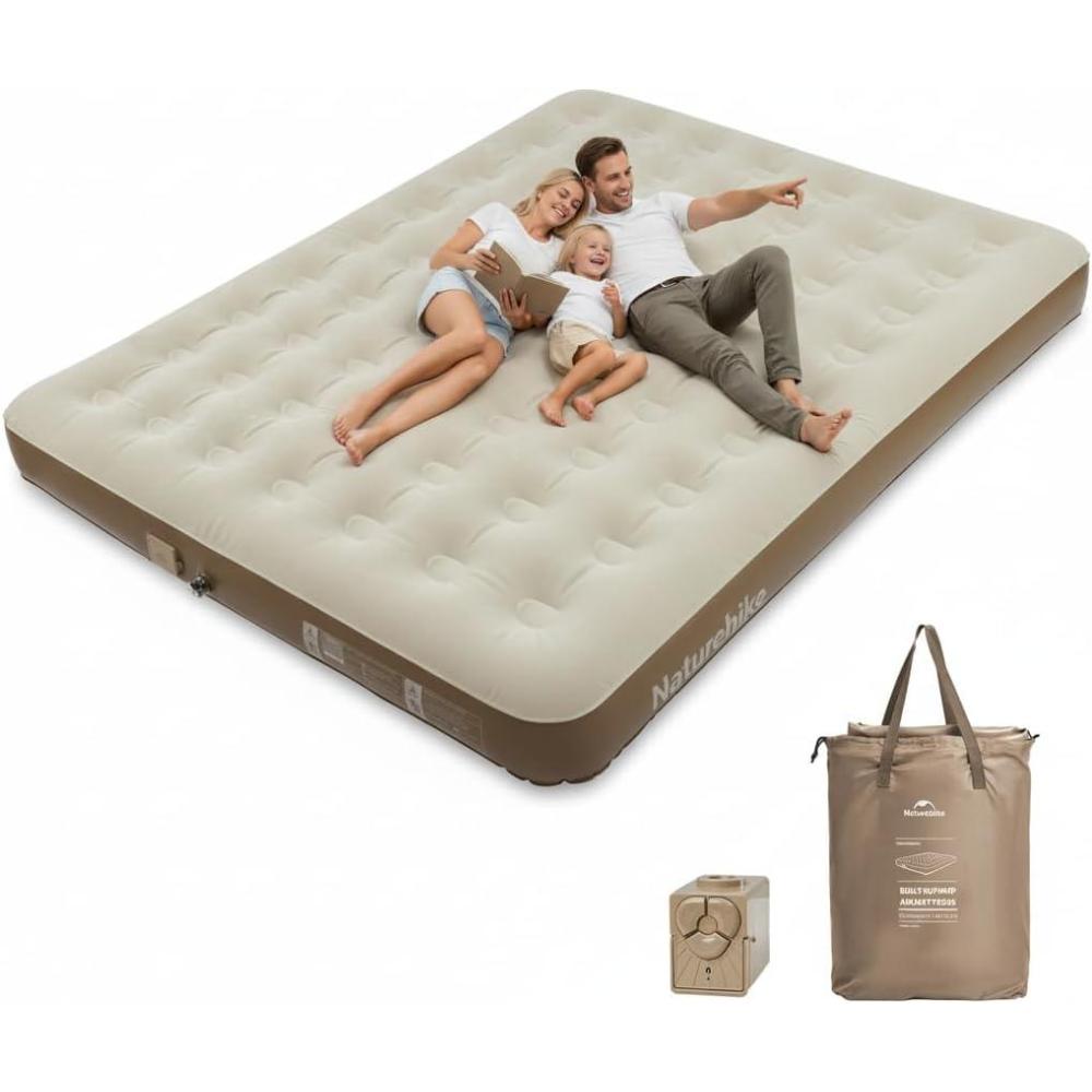 image:imageNaturehike California King Air Mattresses with Rechargeable Builtin Pump Inflatable Mattress Portable Blow up Mattress Air Bed for Home Camping GuestCalifornia King