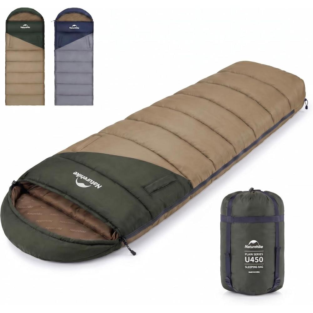 image:imageNaturehike Camping Sleeping Bag for Adults Backpacking Compact Sleeping Bags 47 Lightweight for Camping Hiking 3 SeasonsGreen