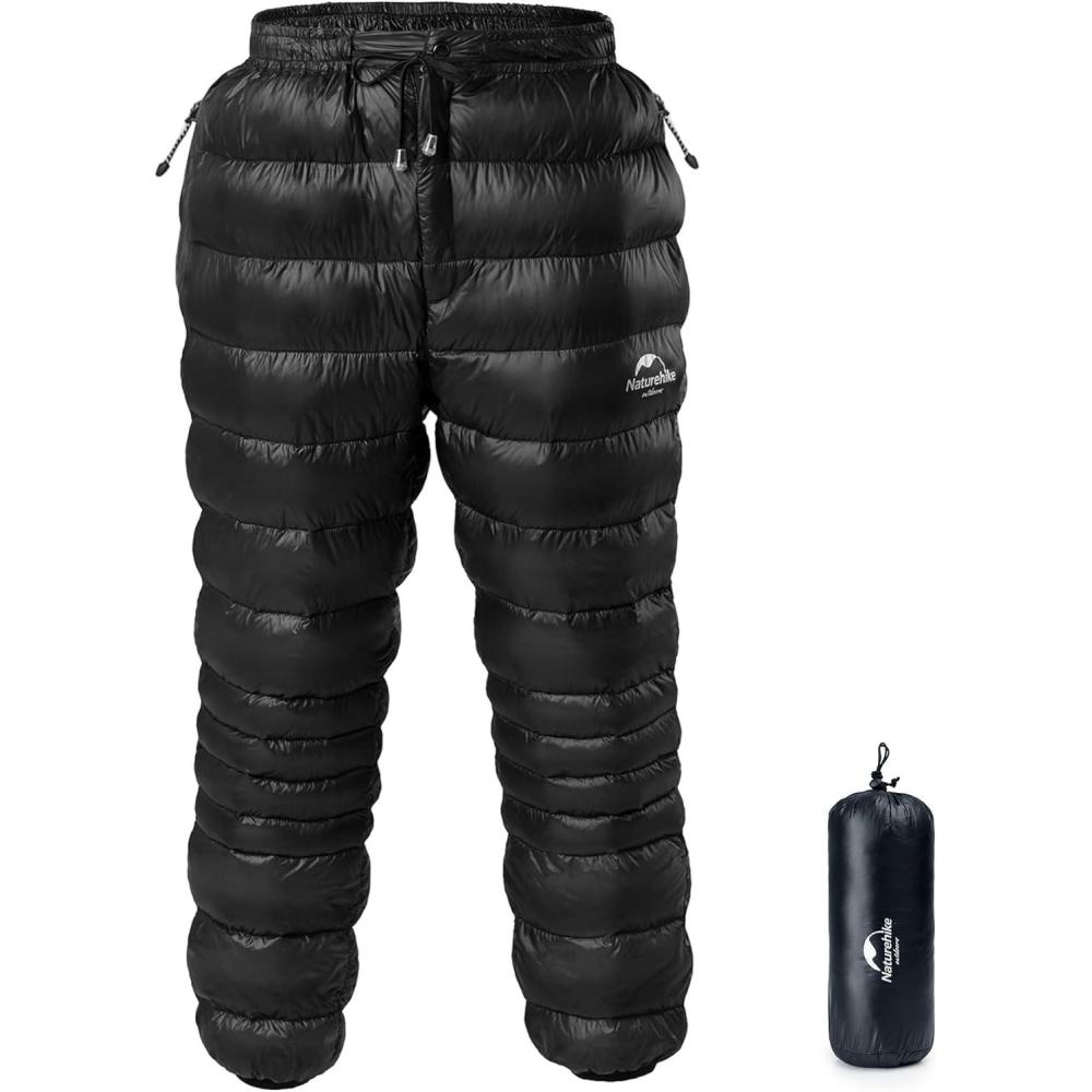 image:imageNaturehike Down PantsMens Womens Puffy PantsWinter Warm Outdoor Men Women Ski Snow PantsCamping Hiking PantsBlack With Pocket L
