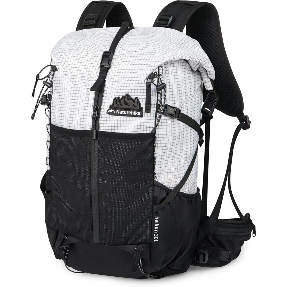 image:imageNaturehike Hiking Backpack 305L Travel Backpack with Macromolecule Fabric Hiking Daypack with AIR Backpack System for Women MenWhite