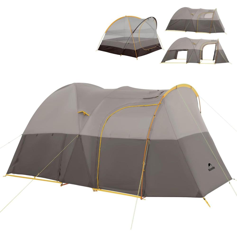 image:imageNaturehike KOTA Camping Tent Double Layer Waterproof Tents for Camping Large and Tall Family Tent with Vestibules Porch6 Person