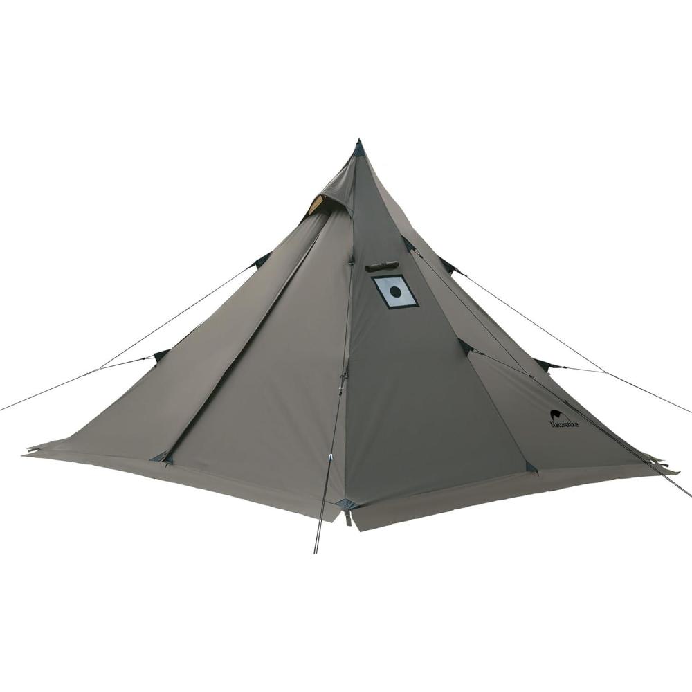 image:imageNaturehike Ranch Fire 4 Season Teepee Tent 2 Person Hot Tent with Stove Jack Windproof Waterproof Cold Weather Winter Tents for Campingbrown green24 Person