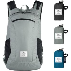 image:imageNaturehike 18L Lightweight Hiking Backpack Waterproof Camping Packable Backpack Ultralight for Travel Airplane Small Hiking Daypack for Adults BlackGrey