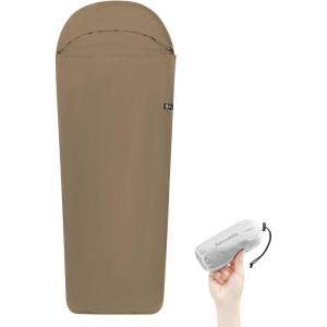 image:imageNaturehike 45oz Ultralight Washable Sleeping Bag Liner Lightweight Adult Sleep Sack amp Travel Sheets for Backpacking Hotel Camping Hostels ZY20Brown