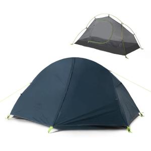 image:imageNaturehike Backpacking Tent for 1 Person Camping Hiking Lightweight Waterproof one Person Tent with Footprint20D Navy Blue
