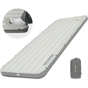 image:imageNaturehike Camping Sleeping Pad Ultralight Inflatable Sleeping Mat with Pillow Builtin Pump 26 Inch Lightweight Air Mattress for Backpacking Hiking TravelingGrey