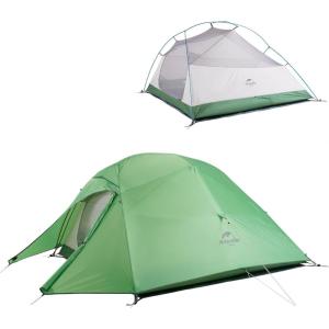 image:imageNaturehike Cloud Up Backpacking Tent with Footprint  3 Season Free Standing Lightweight Camping Tent  with Footprint Free Standing Dome Camping Hiking WaterproofBud Green
