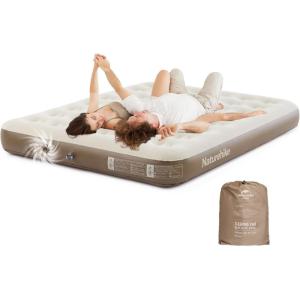 image:imageNaturehike Compact King Size Air Mattress with Builtin USB Rechargeable Pump 992 lbs Max Support Inflatable Mattresses Blow up Mattress Air Bed for Home Camping Guests TravelBrown