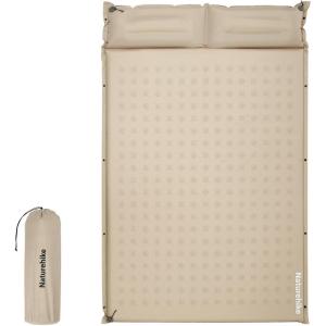 image:imageNaturehike Connectable Double Self Inflating Sleeping Pad 118 Memory Foam Camping Pad Backpacking Camping Mattress Pad for Tent Travel Car HammockKhaki