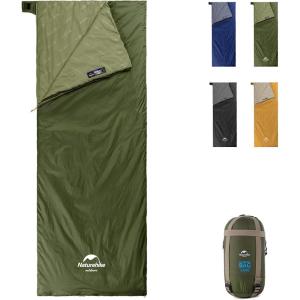 image:imageNaturehike Lightweight Compact Sleeping Bag 5932 Envelope Ultralight Backpacking Sleeping Bag Portable Waterproof with Compression Sack for ColdampWarm Camping Traveling HikingPFASFree Green