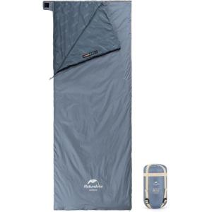 image:imageNaturehike Lightweight Compact Sleeping Bag 5932 Envelope Ultralight Backpacking Sleeping Bag Portable Waterproof with Compression Sack for ColdampWarm Camping Traveling HikingShadow blue