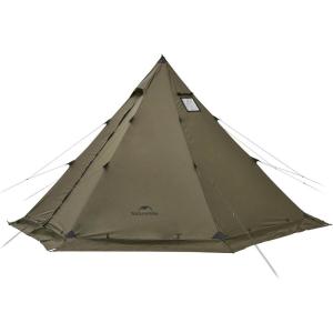 image:imageNaturehike Ranch Fire Teepee Tent Cold Weather Winter Hot Tent with Stove Jack 46 Person Waterproof Windproof 4 Season Tents for CampingTent Fly