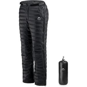 image:imageNaturehike Side Zipper Down Pants Mens Womens Winter Snow Ski Pants Windproof Warm Insulated Puffy TrousersBlackxxl