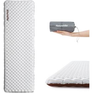 image:imageNaturehike Ultralight Insulated Sleeping Pad with R58 32in Thickened Patchworkable Inflatable Double Sleeping Mat for Camping Hiking Climbing with Inflatable BagSilverrectangular