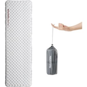 image:imageNaturehike Ultralight Insulated Sleeping Pad with R58 32in Thickened Patchworkable Inflatable Double Sleeping Mat for Camping Hiking Climbing with Inflatable BagSilverrectangularlarge