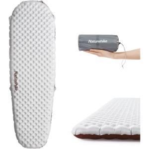 image:imageNaturehike Ultralight Insulated Sleeping Pad with R58 32in Thickened Patchworkable Inflatable Double Sleeping Mat for Camping Hiking Climbing with Inflatable BagSilvermummy