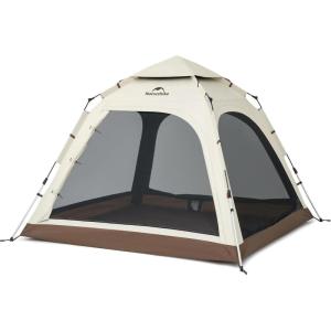 image:imageNaturehike Upgraded Ango 34 Person Blackout TentInstant Pop up Tents for Camping Waterproof AntiUV Camping TentBrown3 Person