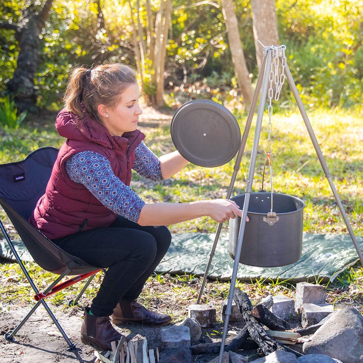 image:imageNaturehike 105 Quart Aluminum Hanging Pot 68 Person Portable Camping Pot with Lid Ultralight Outdoor Cooking Pot Cookware for Hiking Picnic Travel