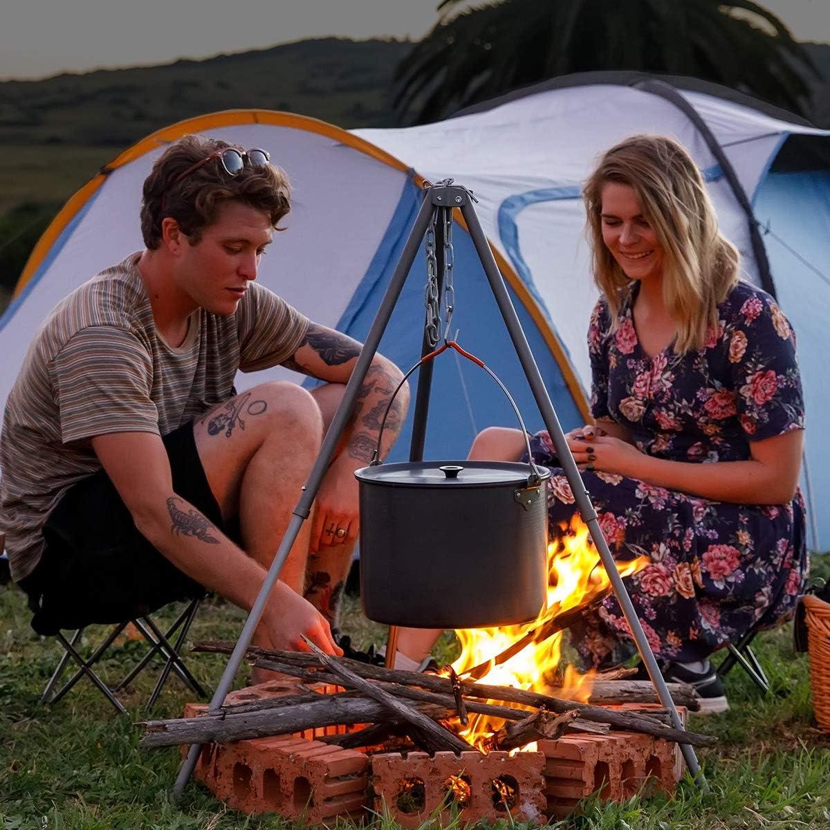 image:imageNaturehike 105 Quart Aluminum Hanging Pot 68 Person Portable Camping Pot with Lid Ultralight Outdoor Cooking Pot Cookware for Hiking Picnic Travel