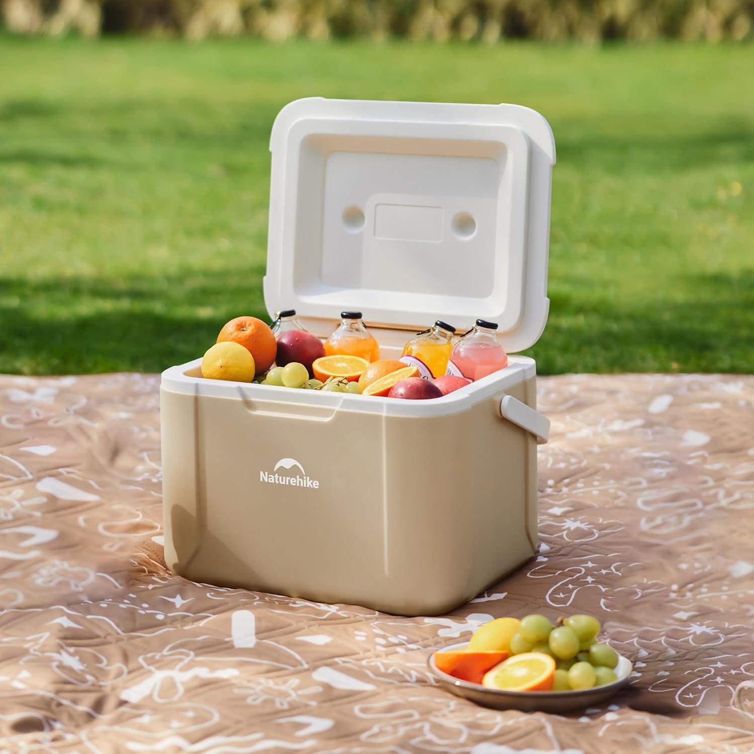 image:imageNaturehike 531519 QT Hard Cooler Insulated Ice Chest Box Portable Ice Retention Cooler for Beach Camping Picnic Fishing BarbecueBrown