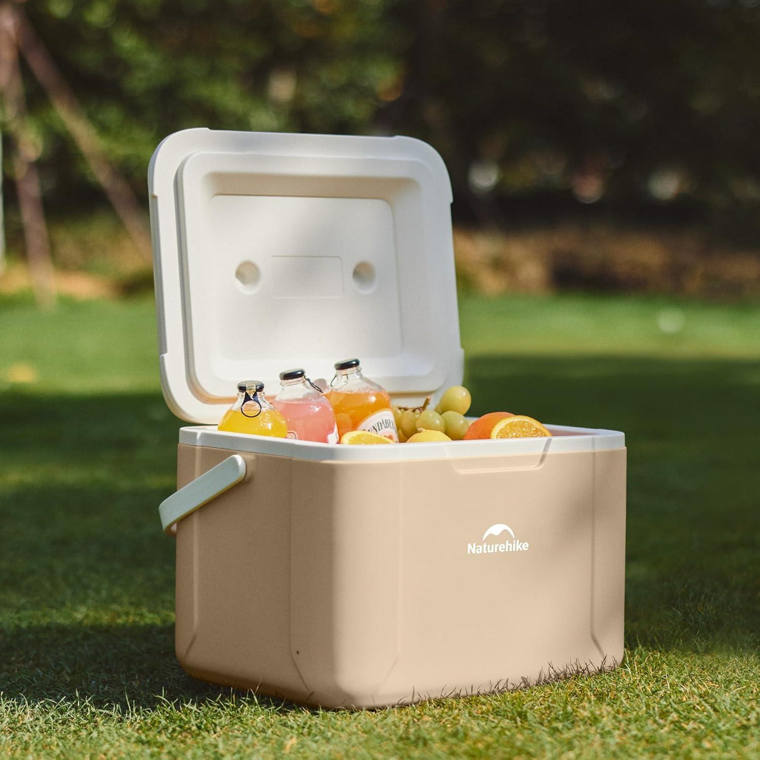 image:imageNaturehike 531519 QT Hard Cooler Insulated Ice Chest Box Portable Ice Retention Cooler for Beach Camping Picnic Fishing BarbecueBrown