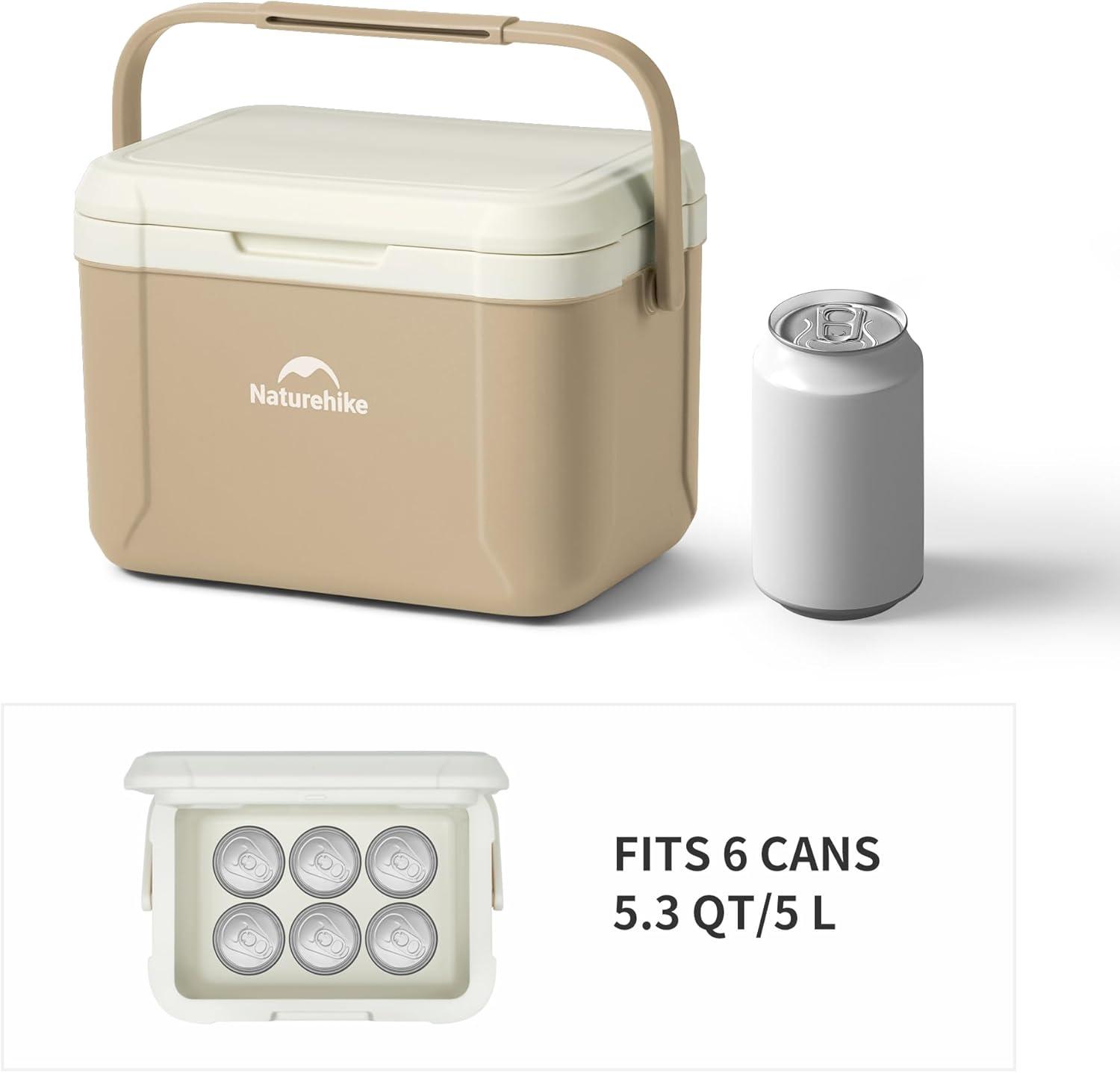 image:imageNaturehike 531519 QT Hard Cooler Insulated Ice Chest Box Portable Ice Retention Cooler for Beach Camping Picnic Fishing BarbecueBrown