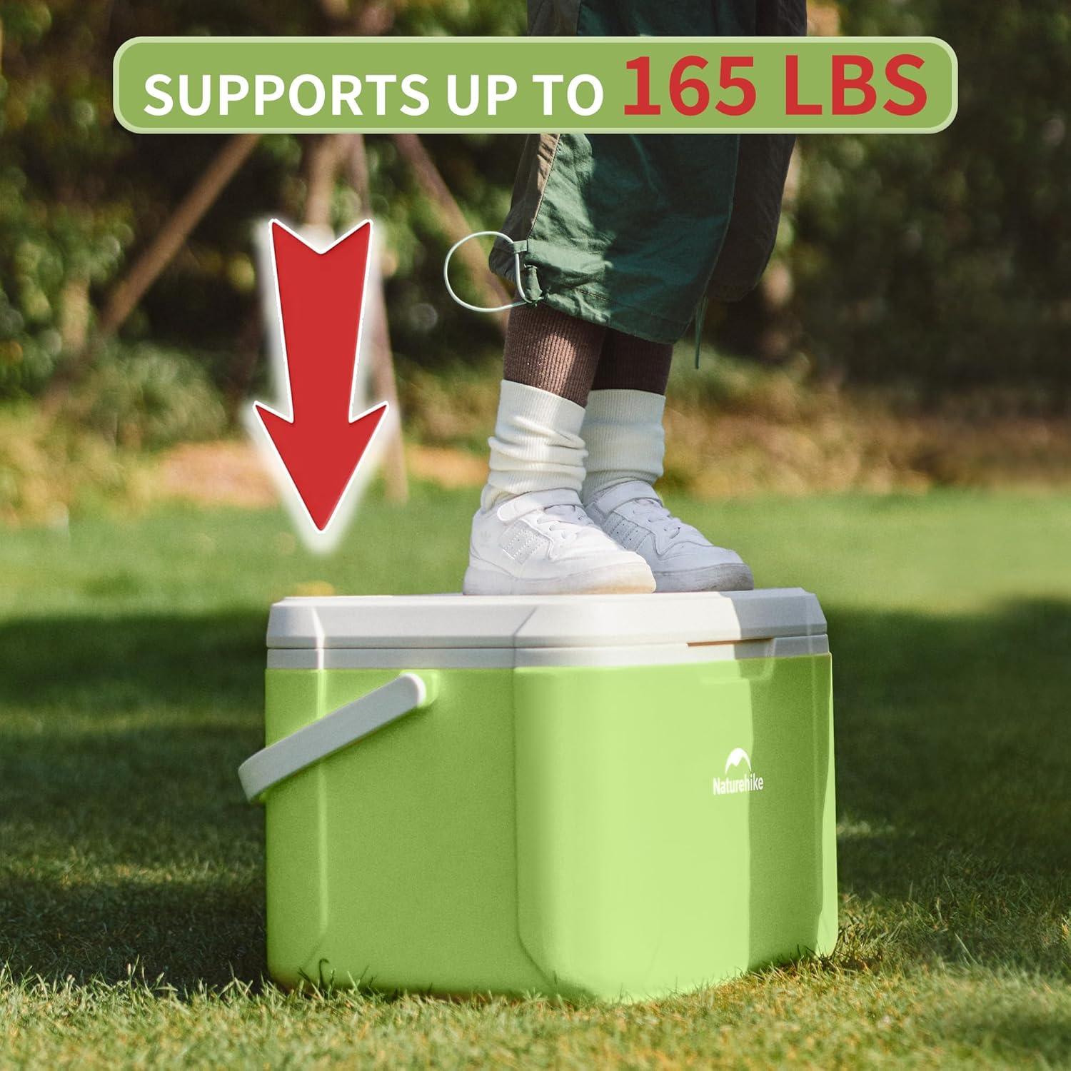 image:imageNaturehike 531519 QT Hard Cooler Insulated Ice Chest Box Portable Ice Retention Cooler for Beach Camping Picnic Fishing BarbecueGreen