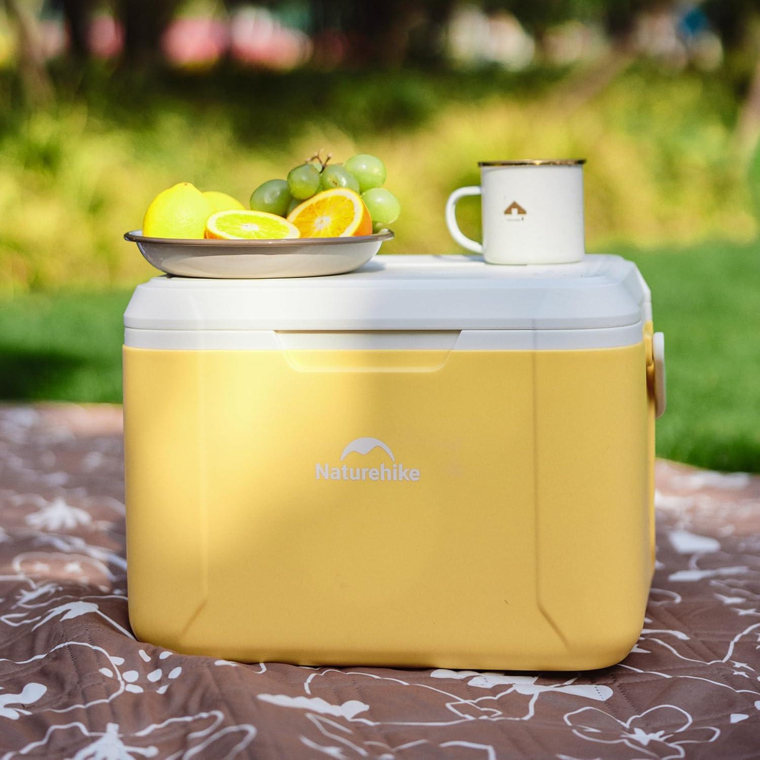 image:imageNaturehike 531519 QT Hard Cooler Insulated Ice Chest Box Portable Ice Retention Cooler for Beach Camping Picnic Fishing BarbecueYellow