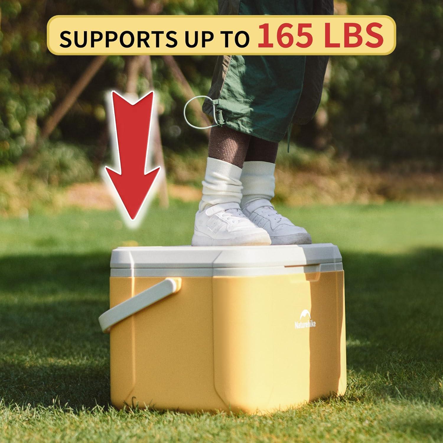 image:imageNaturehike 531519 QT Hard Cooler Insulated Ice Chest Box Portable Ice Retention Cooler for Beach Camping Picnic Fishing BarbecueYellow