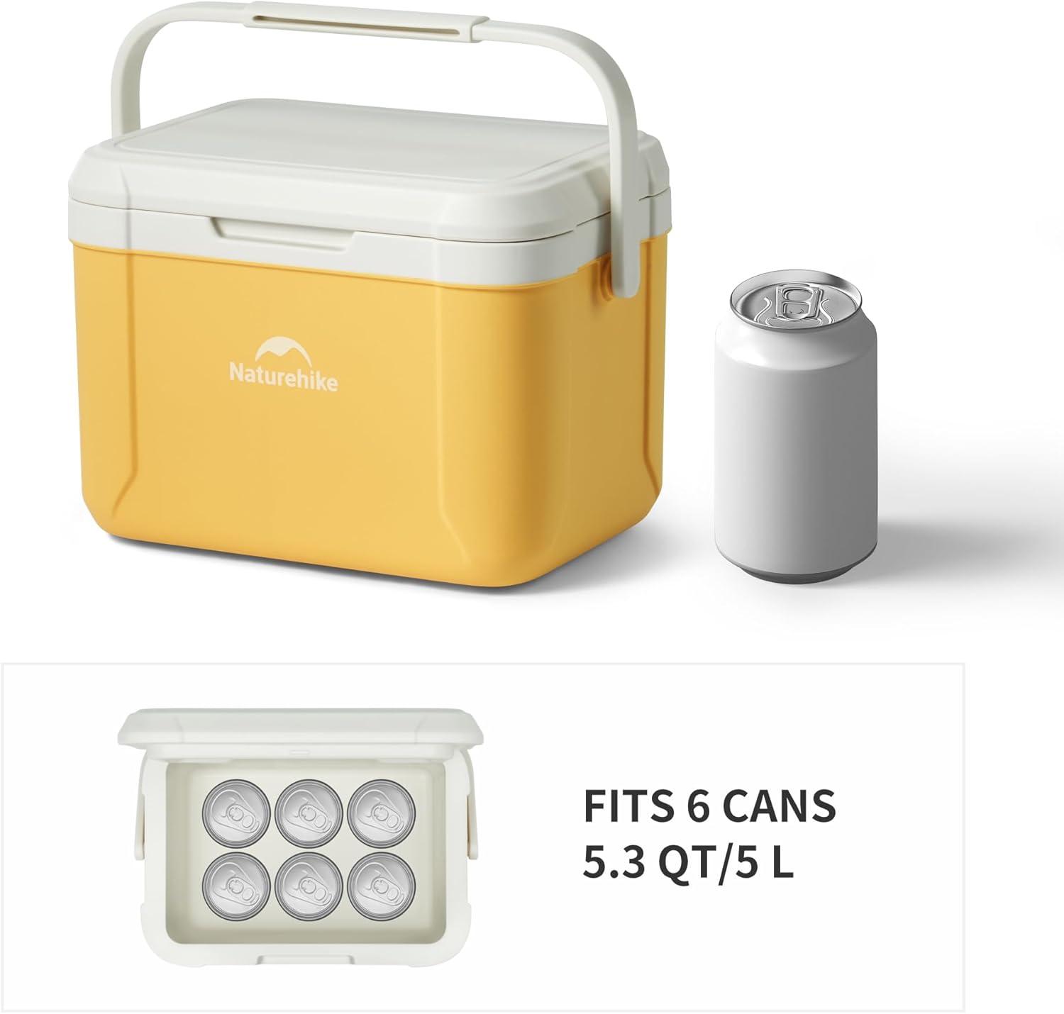 image:imageNaturehike 531519 QT Hard Cooler Insulated Ice Chest Box Portable Ice Retention Cooler for Beach Camping Picnic Fishing BarbecueYellow