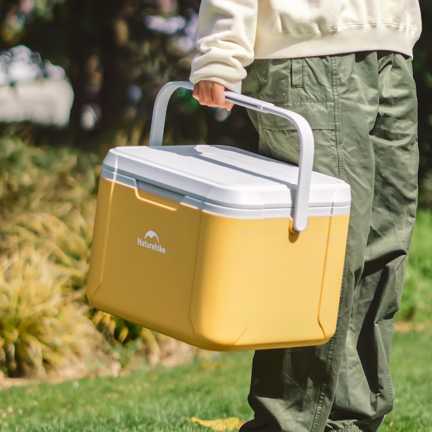 image:imageNaturehike 531519 QT Hard Cooler Insulated Ice Chest Box Portable Ice Retention Cooler for Beach Camping Picnic Fishing BarbecueYellow