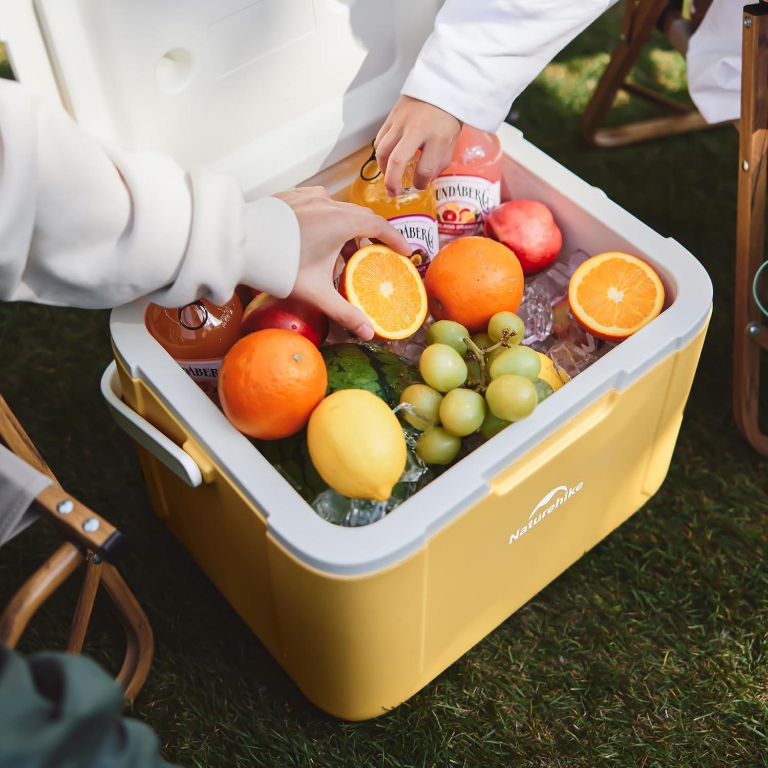 image:imageNaturehike 531519 QT Hard Cooler Insulated Ice Chest Box Portable Ice Retention Cooler for Beach Camping Picnic Fishing BarbecueYellow