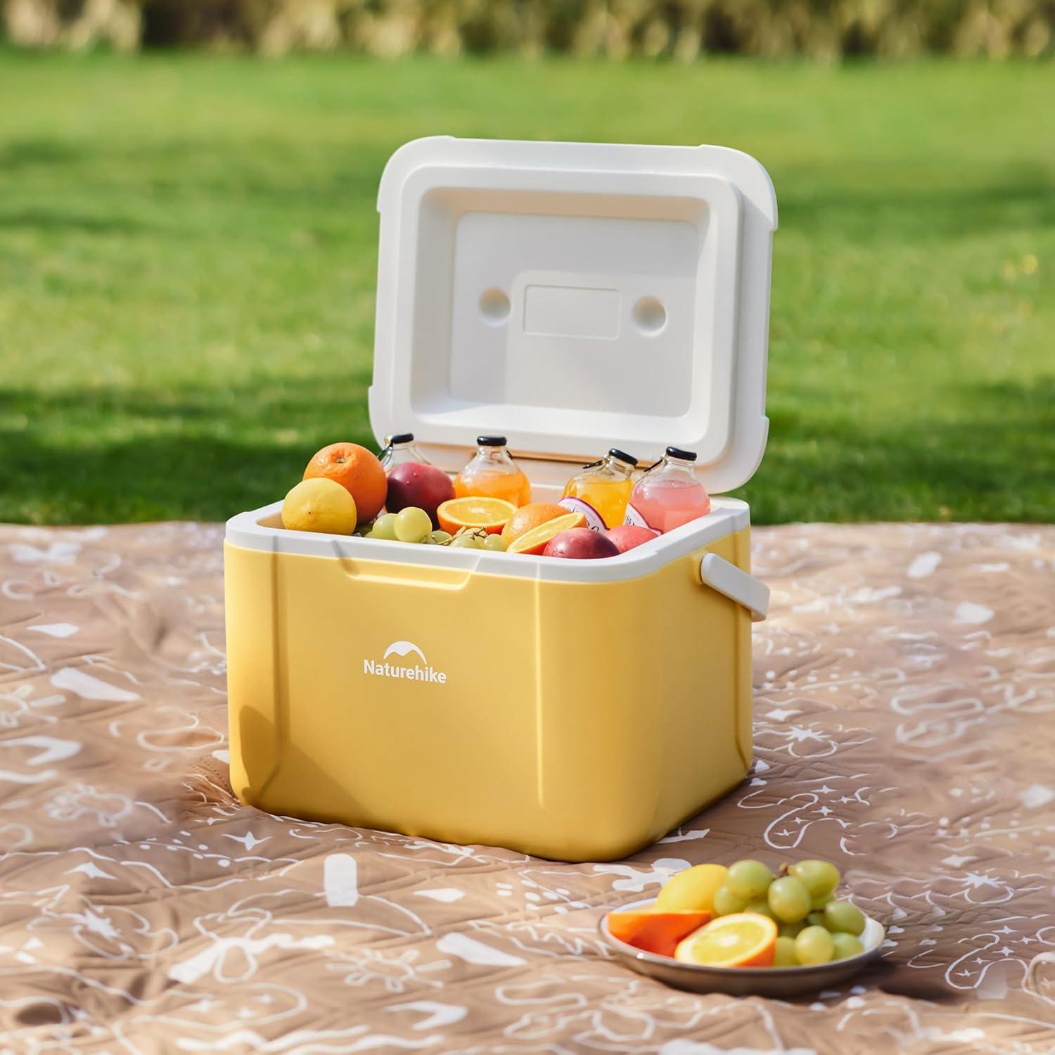 image:imageNaturehike 531519 QT Hard Cooler Insulated Ice Chest Box Portable Ice Retention Cooler for Beach Camping Picnic Fishing BarbecueYellow