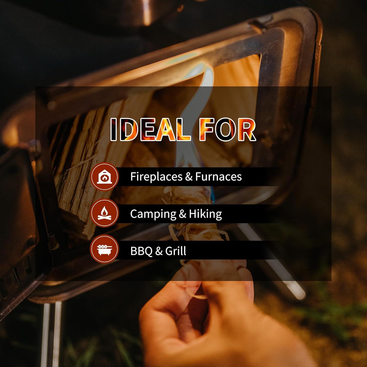 image:imageNaturehike 72 pcs Fire Starter Odorless Natural Pine Fire Starters for Fireplace Campfires Grill Wood amp Pellet Stove Chimney Fire Pit BBQ Smoker