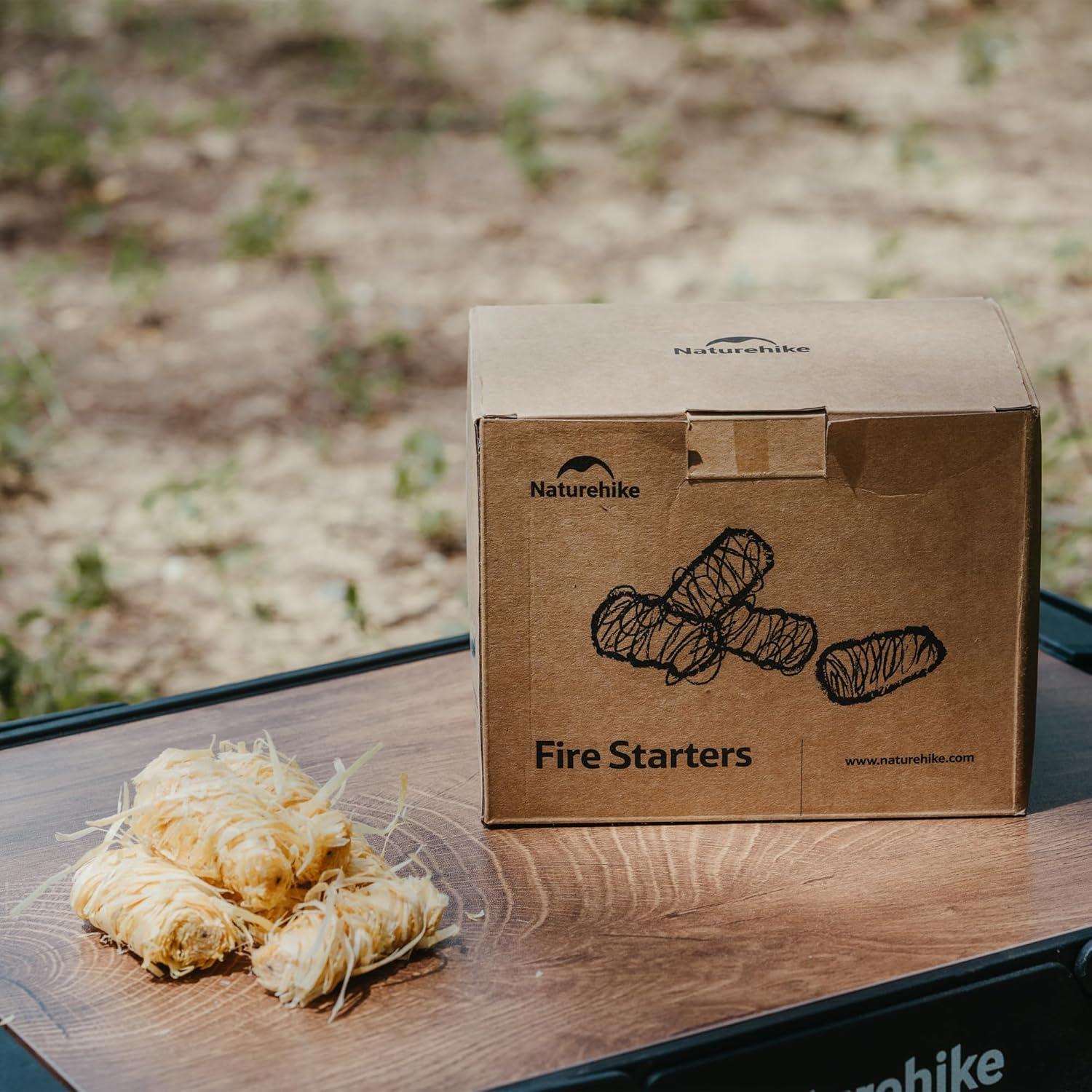 image:imageNaturehike 72 pcs Fire Starter Odorless Natural Pine Fire Starters for Fireplace Campfires Grill Wood amp Pellet Stove Chimney Fire Pit BBQ Smoker