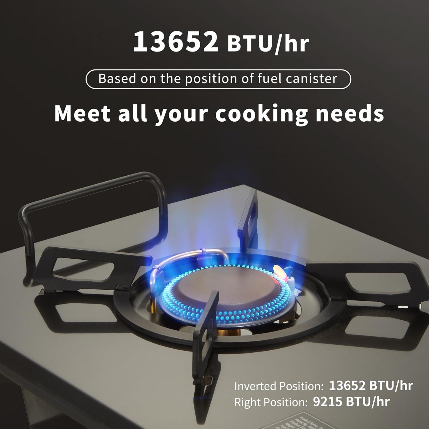 image:imageNaturehike Camping Gas Stove for IGT Table Folding Isobutane Stove with Carry Bag Portable Camp Stove for Outdoor Car Camping Cooking Tailgating