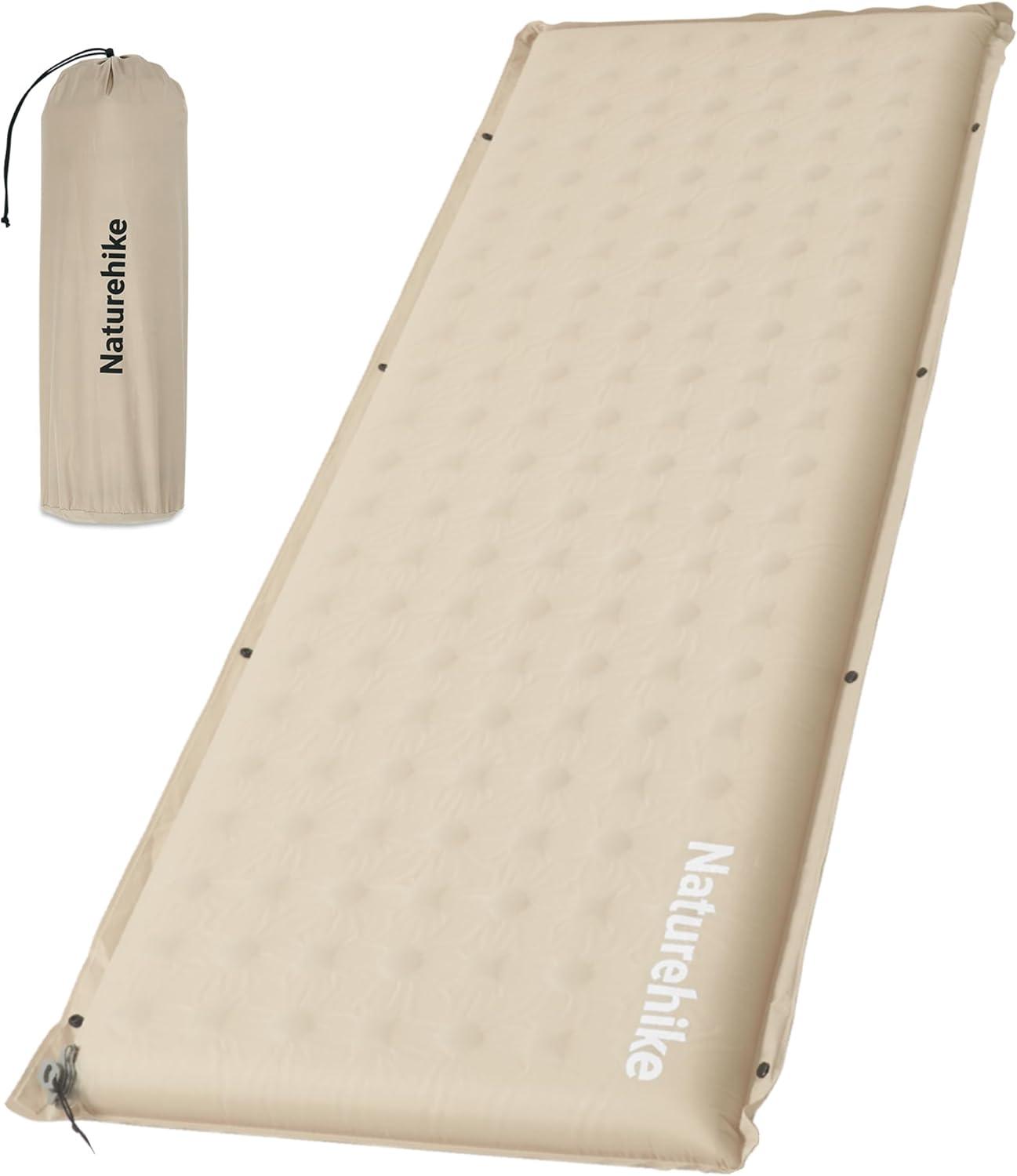 image:imageNaturehike Connectable Self Inflating Sleeping Pad 236 Memory Foam Camping Pad Backpacking Camping Mattress Pad for Tent Travel Car HammockKhaki