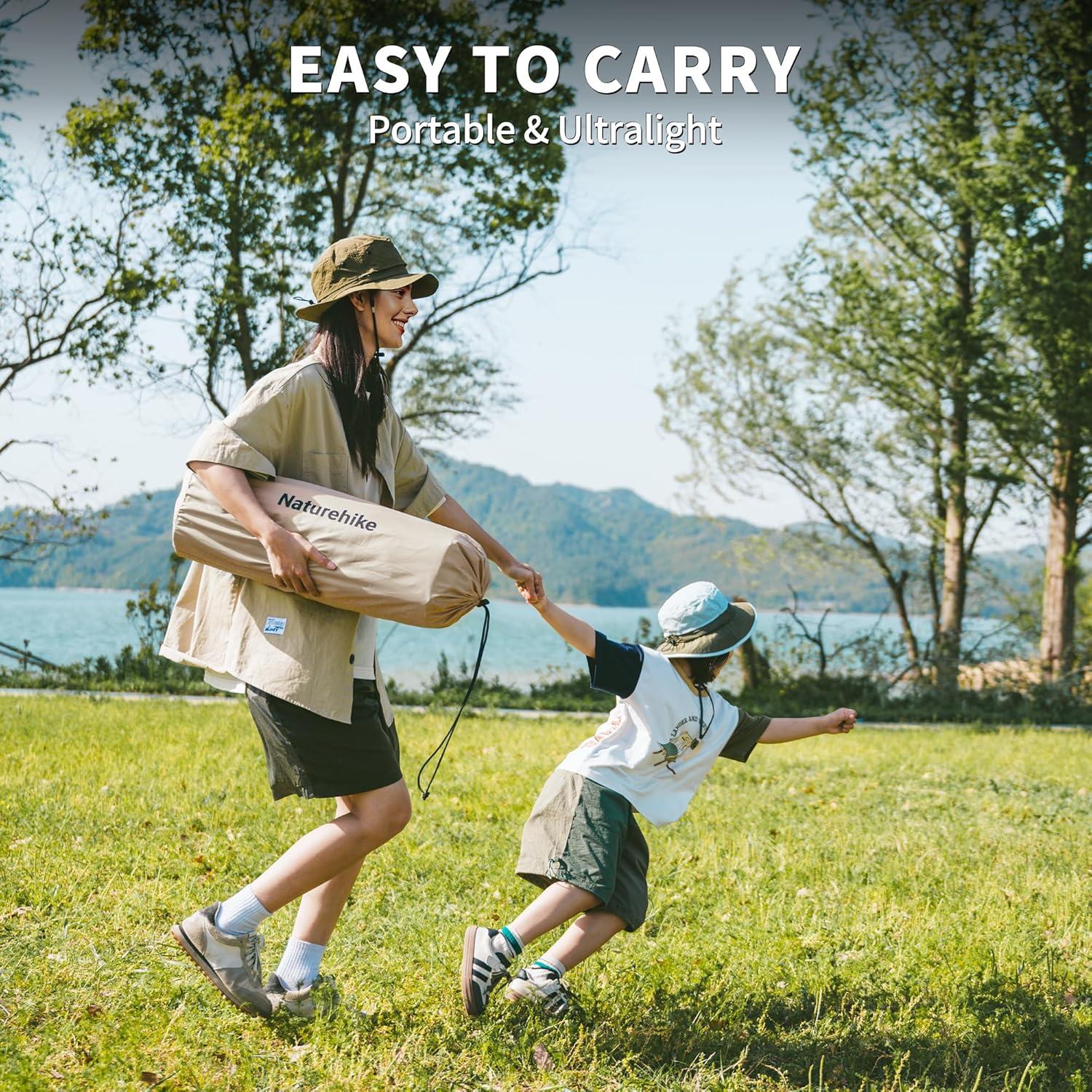 image:imageNaturehike Connectable Self Inflating Sleeping Pad 236 Memory Foam Camping Pad Backpacking Camping Mattress Pad for Tent Travel Car HammockKhaki