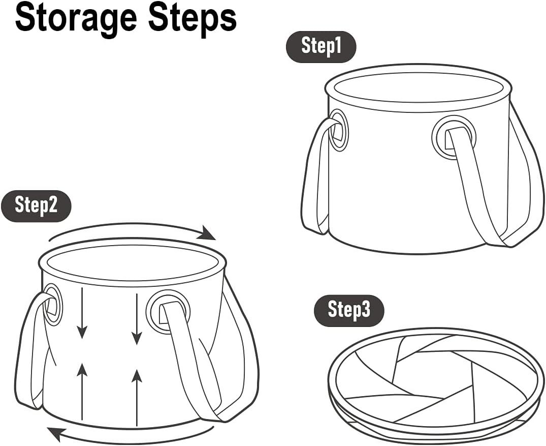 image:imageNaturehike Multifunctional Collapsible Water Basin Folding Tub Portable Bin Lightweight Foldable Bucket with Handles for Camping Dish Washing Laundry Fishing HikingCoffee