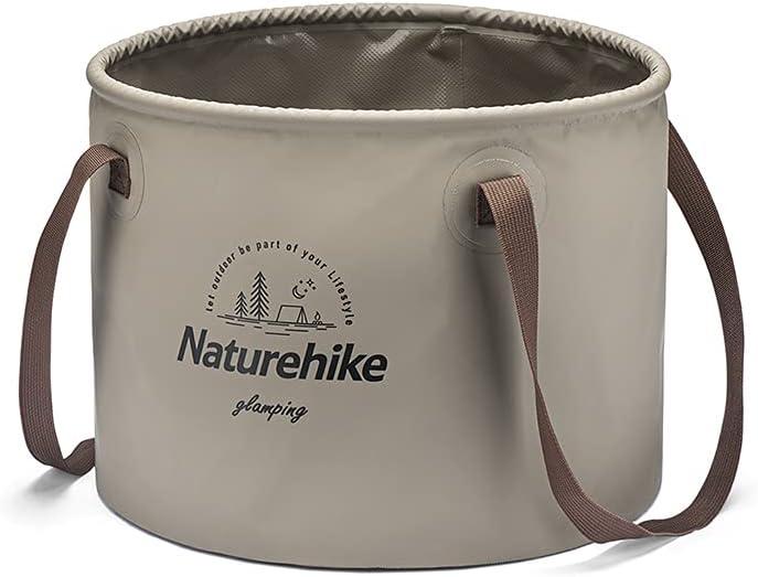 image:imageNaturehike Multifunctional Collapsible Water Basin Folding Tub Portable Bin Lightweight Foldable Bucket with Handles for Camping Dish Washing Laundry Fishing HikingCoffee