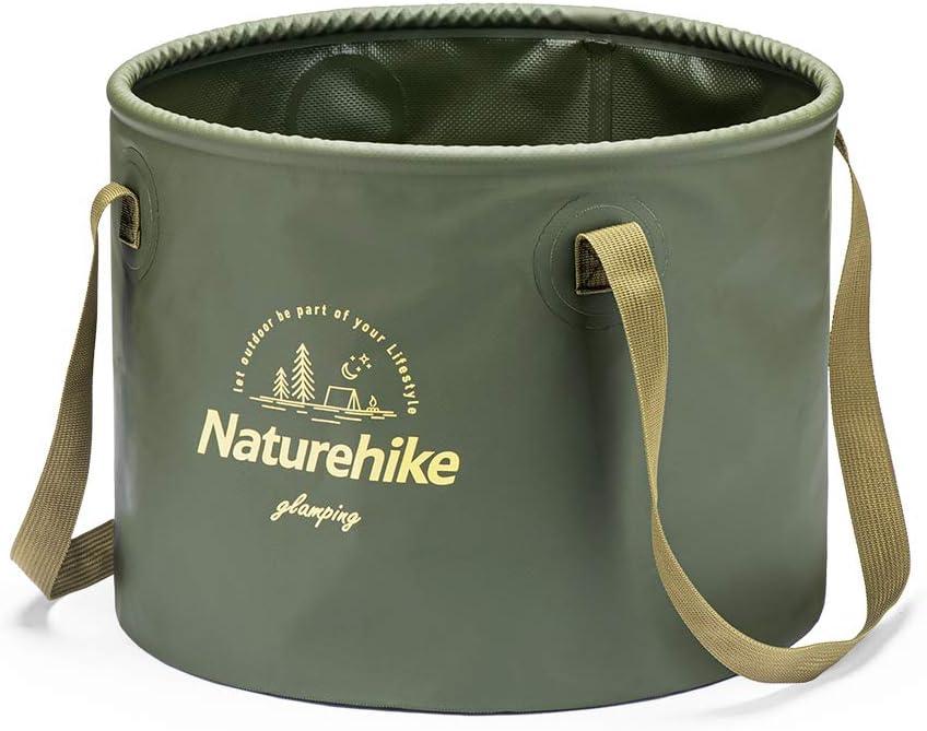image:imageNaturehike Multifunctional Collapsible Water Basin Folding Tub Portable Bin Lightweight Foldable Bucket with Handles for Camping Dish Washing Laundry Fishing HikingArmy Green