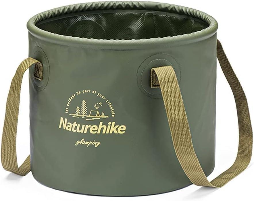image:imageNaturehike Multifunctional Collapsible Water Basin Folding Tub Portable Bin Lightweight Foldable Bucket with Handles for Camping Dish Washing Laundry Fishing HikingArmy Green