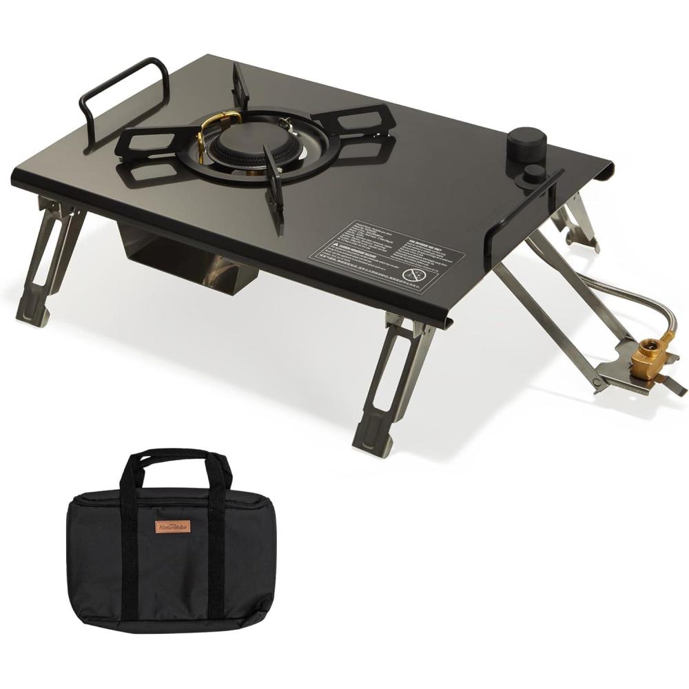 image:imageNaturehike Camping Gas Stove for IGT Table Folding Isobutane Stove with Carry Bag Portable Camp Stove for Outdoor Car Camping Cooking Tailgating
