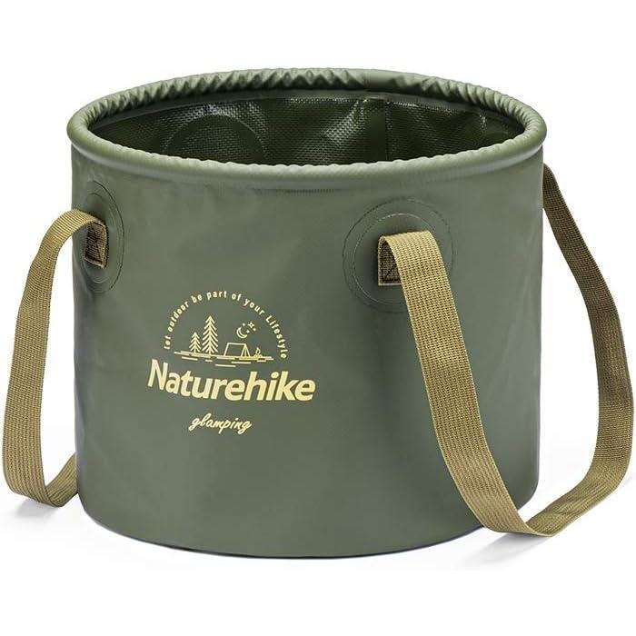 image:imageNaturehike Multifunctional Collapsible Water Basin Folding Tub Portable Bin Lightweight Foldable Bucket with Handles for Camping Dish Washing Laundry Fishing HikingArmy Green