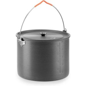 image:imageNaturehike 105 Quart Aluminum Hanging Pot 68 Person Portable Camping Pot with Lid Ultralight Outdoor Cooking Pot Cookware for Hiking Picnic Travel