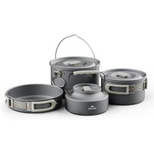image:imageNaturehike Camping Cookware Set Mess Kit for Backpacking Gear Camp Cooking Set Camping Pots and Pans Set for Outdoor Backpacking Camping Hiking Picnic47 People