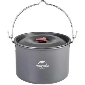 image:imageNaturehike Camping Soup Pot Cookware with Lid Large Outdoor Portable Hanging Pot Cooking Set for 16 PeopleBlack